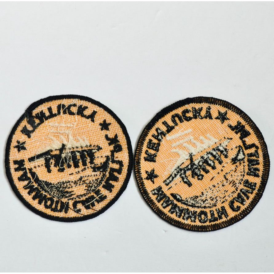 Mammoth Cave National Park Kentucky Orange Patches Lot of 2 Vintage Unused