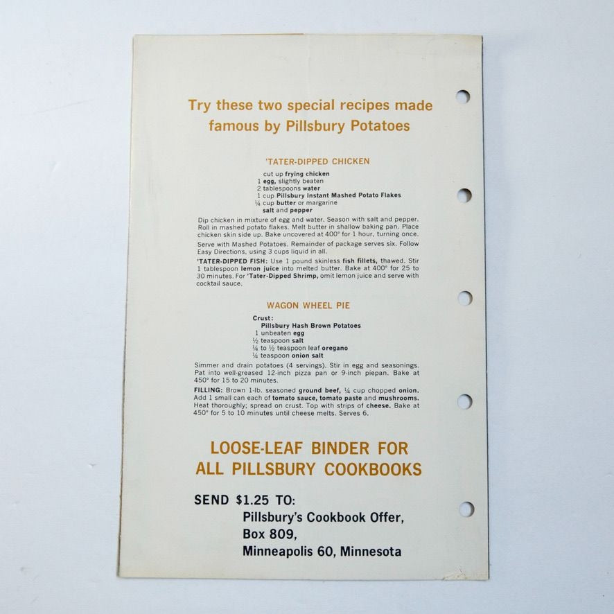 Pillsbury Plain and Fancy Potato Recipes Page