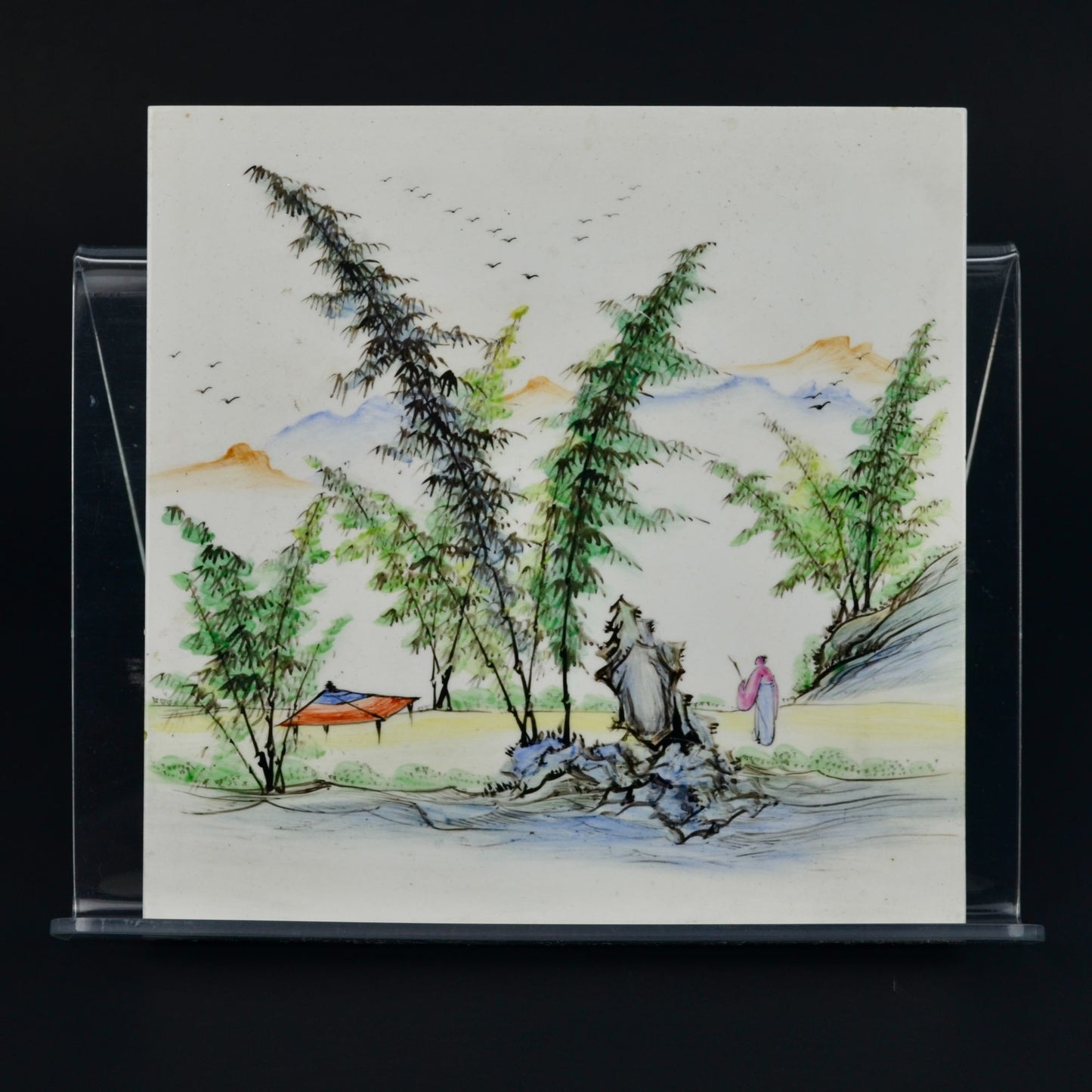 Tao Fong Shan Decorated Handpainted Tile Hong Kong