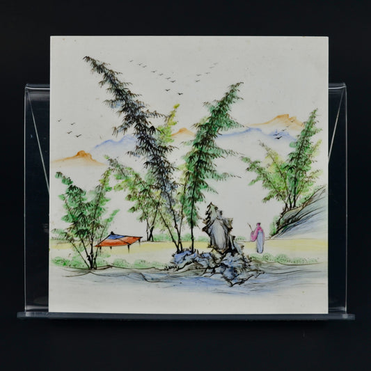 Tao Fong Shan Decorated Handpainted Tile Hong Kong