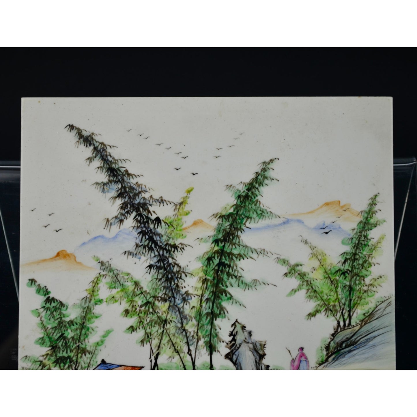 Tao Fong Shan Decorated Handpainted Tile Hong Kong