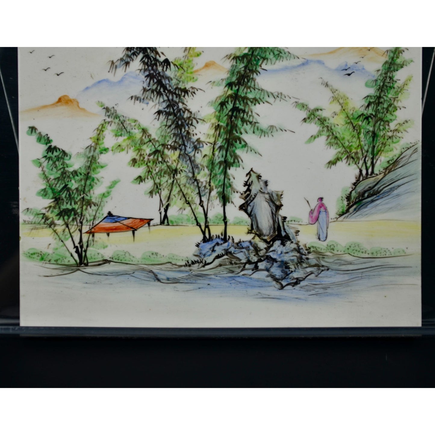 Tao Fong Shan Decorated Handpainted Tile Hong Kong