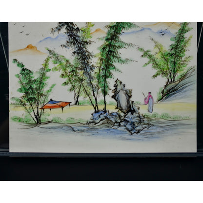 Tao Fong Shan Decorated Handpainted Tile Hong Kong