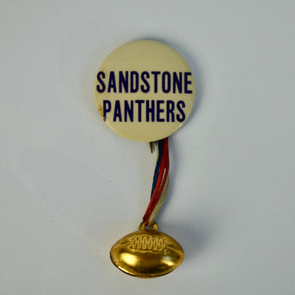 Sandstone Minnesota Panthers Football Pin Button Vintage