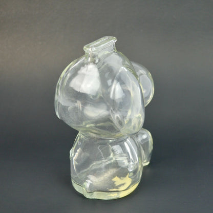 Vintage Clear Glass Snoopy Bank
