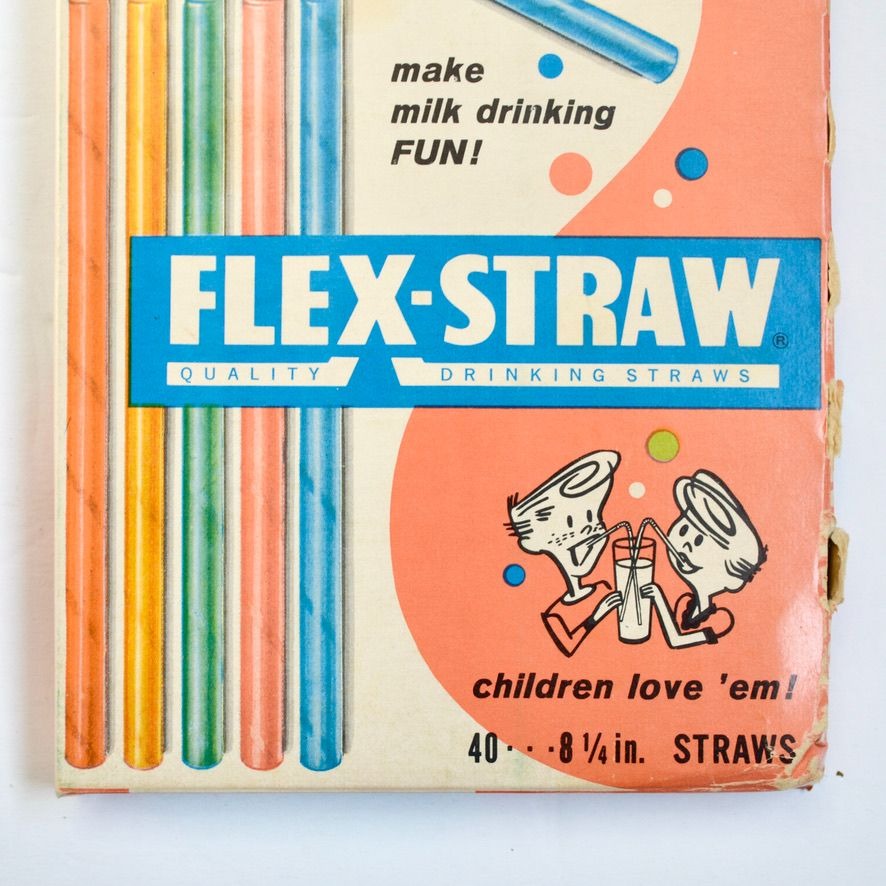 Flex-Straw Vintage Box with Contents