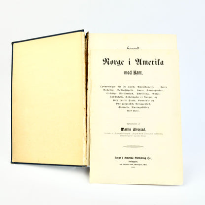 1901 Norge I Amerika America Martin Ulvestad Geneology Book Antique