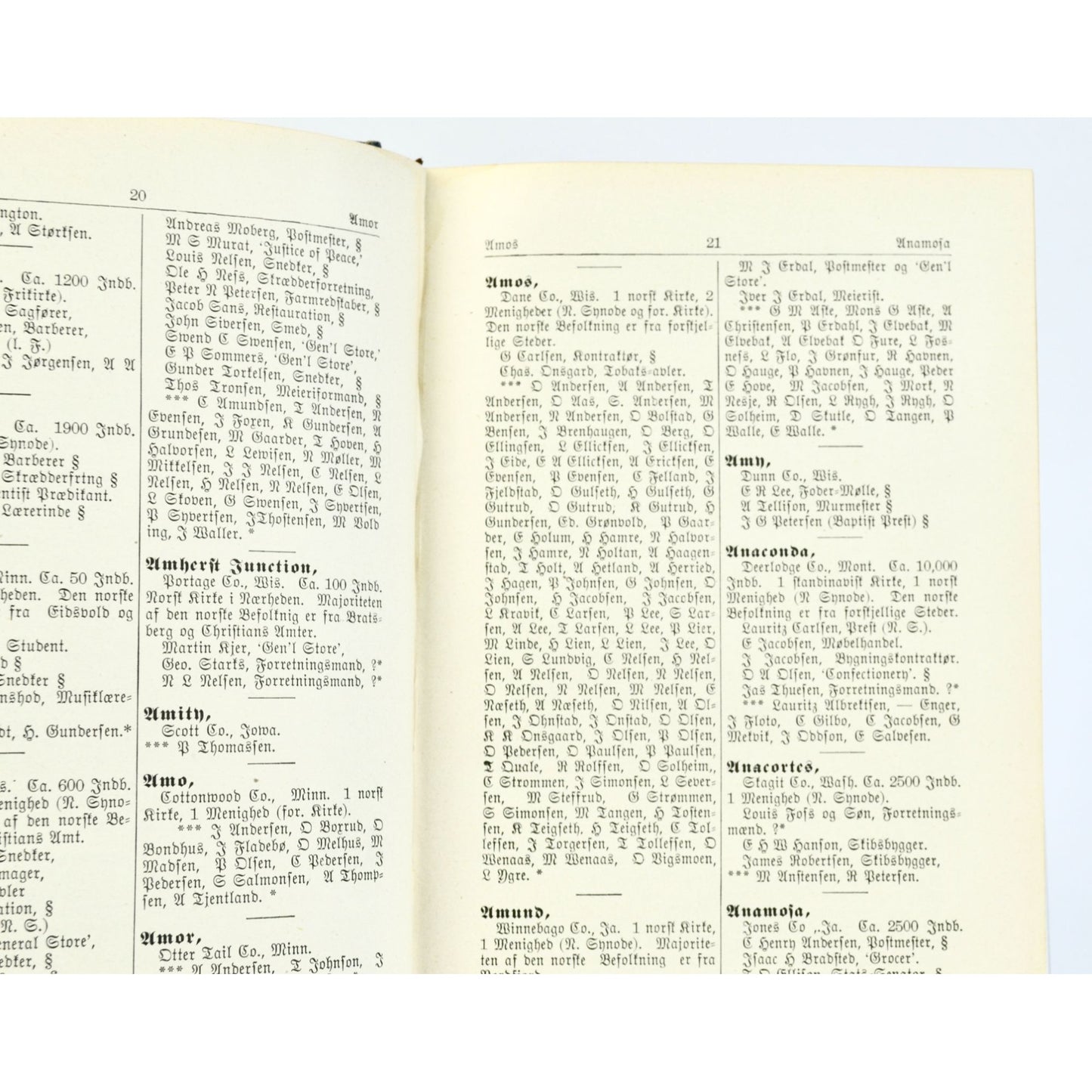 1901 Norge I Amerika America Martin Ulvestad Geneology Book Antique