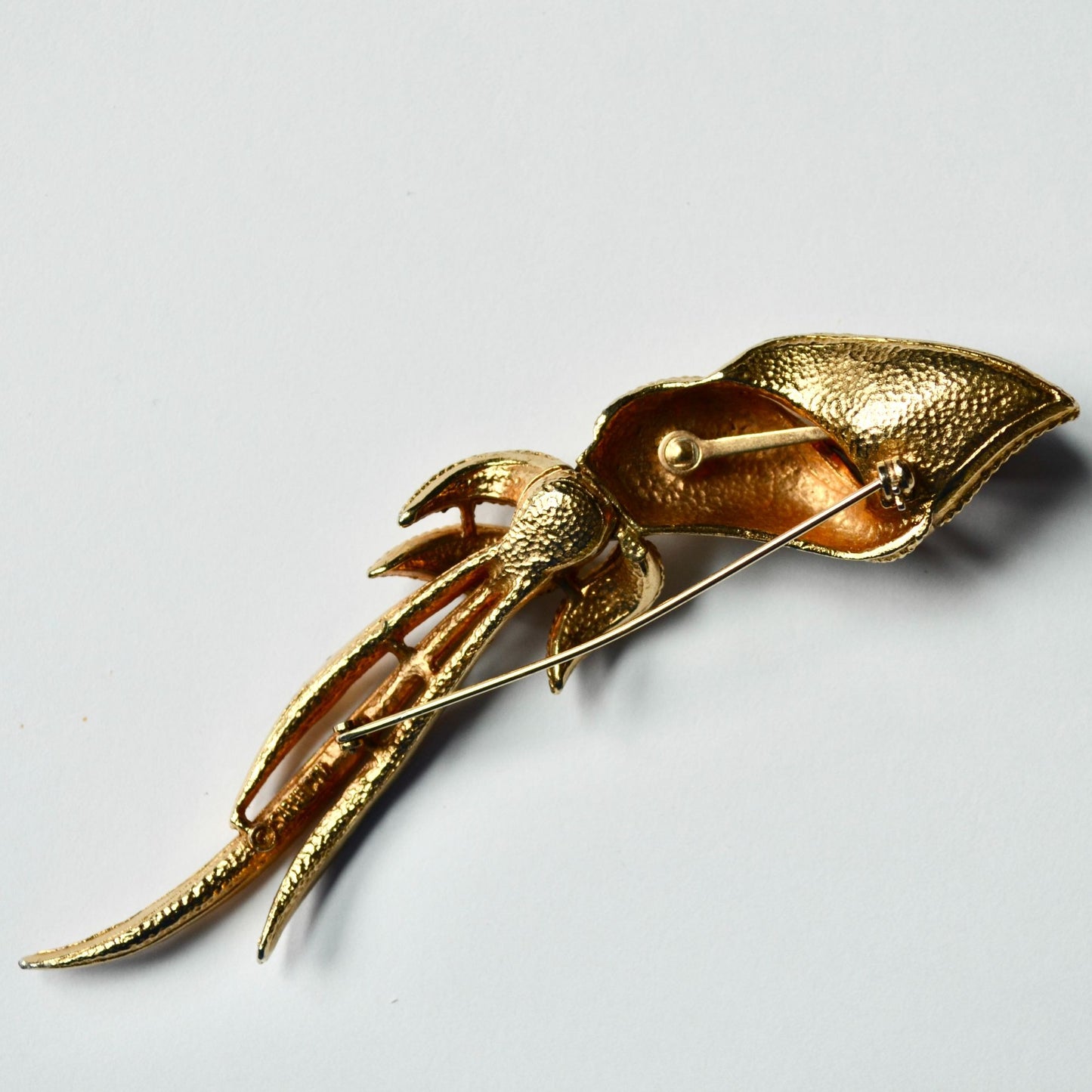 Sarah Coventry High Fashion Calla Lily Brooch Gold Vintage