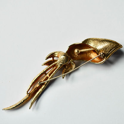 Sarah Coventry High Fashion Calla Lily Brooch Gold Vintage