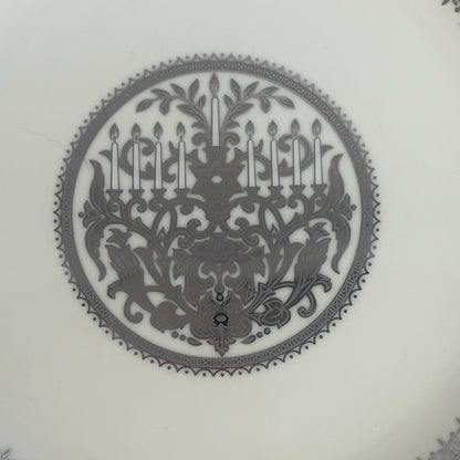 Mikasa Festival of Lights Platinum Dinner Plates Lot of 7 L3244 Hanukkah