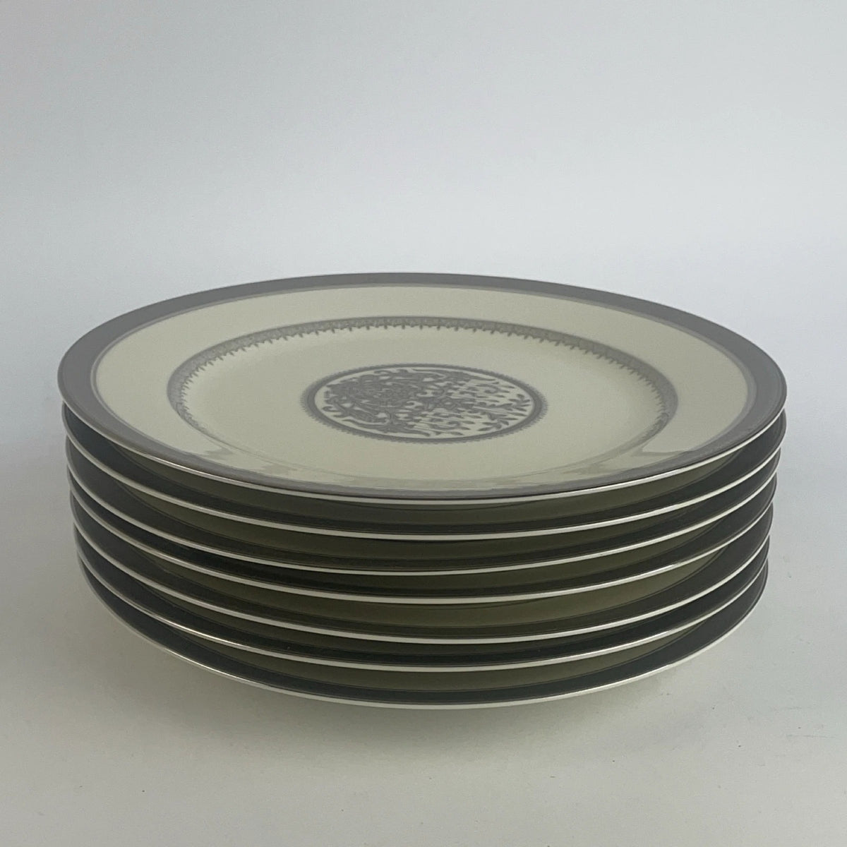 Mikasa Festival of Lights Platinum Dinner Plates Lot of 7 L3244 Hanukkah