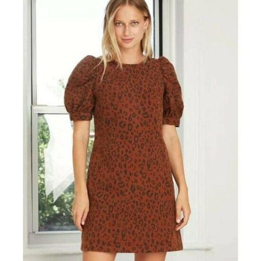 NEW Universal Thread Leopard Denim Dress