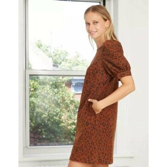 NEW Universal Thread Leopard Denim Dress