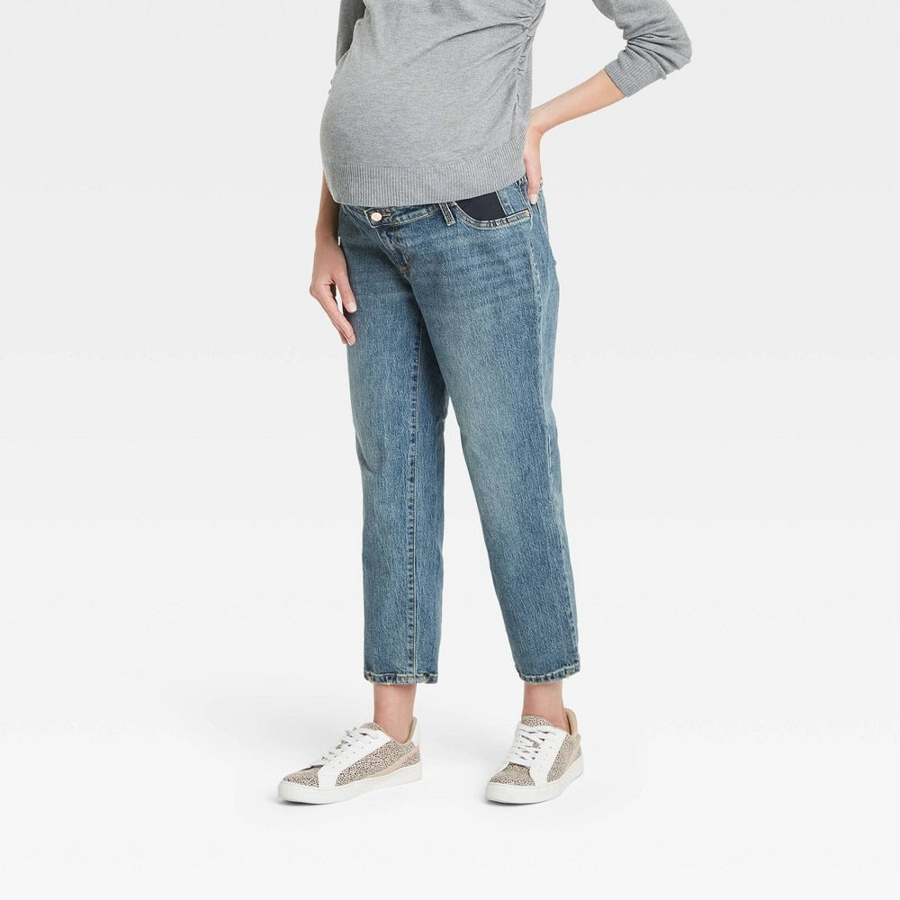 Ingrid Maternity Under Belly Cropped Vintage Straight Jeans