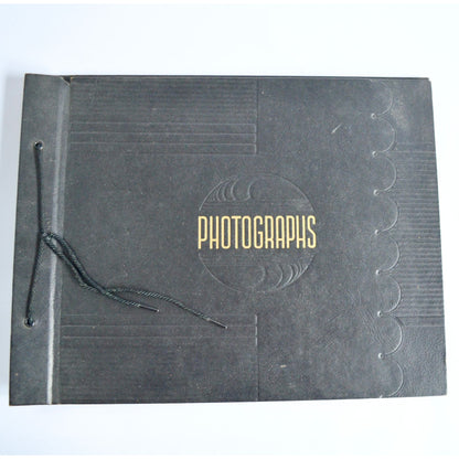 Lot 2 Vintage Photograph Albums Black & Brown Antique Photographs Photo