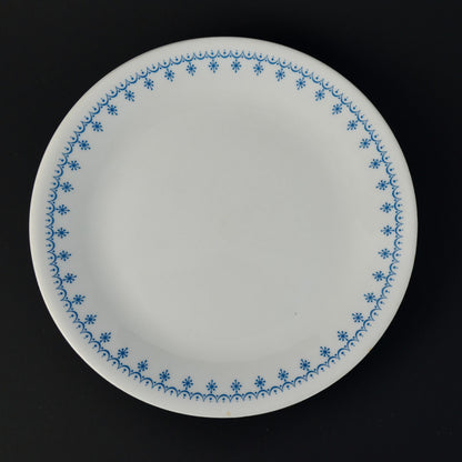 Corelle Snowflake Blue Garland Dessert Plates Lot of 3 Vintage Bread Butter