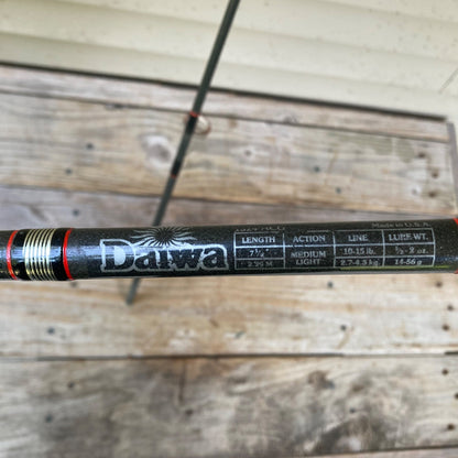 Vintage Daiwa 1324 ACG Spinning Rod 7’ 6” Medium Light Saltwater Fishing Rod