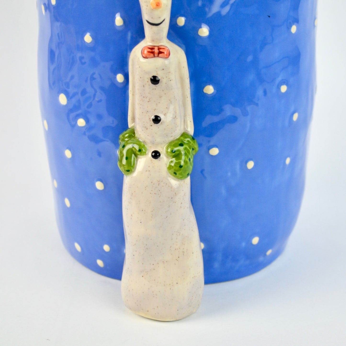 Department 56 Snowman Cookie Jar Blue