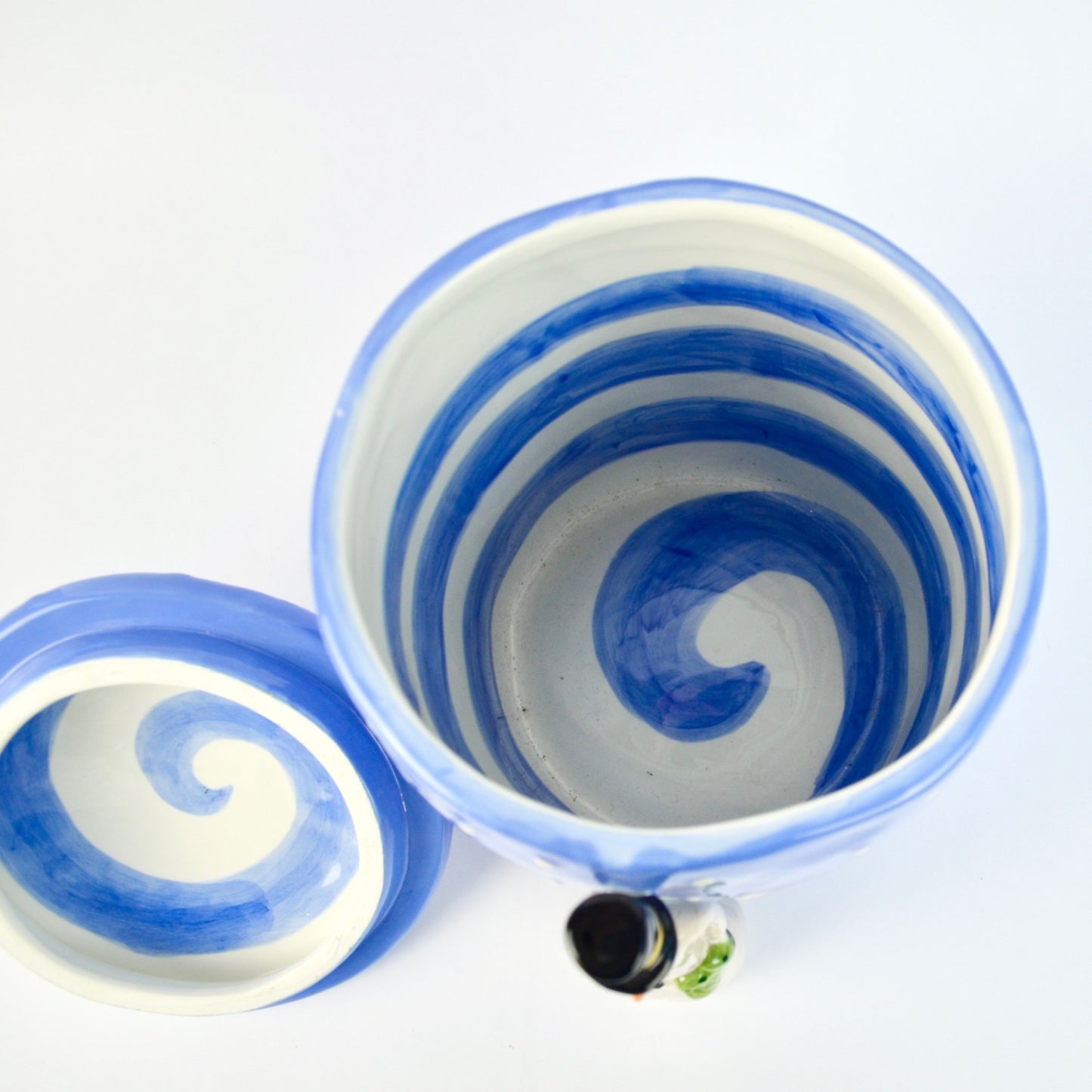 Department 56 Snowman Cookie Jar Blue