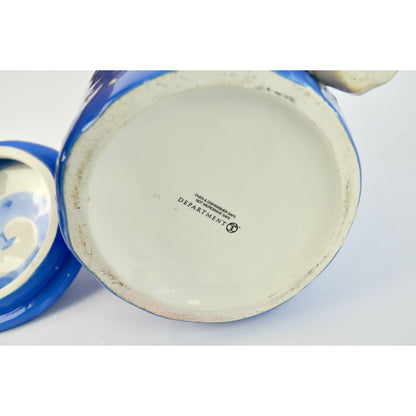 Department 56 Snowman Cookie Jar Blue