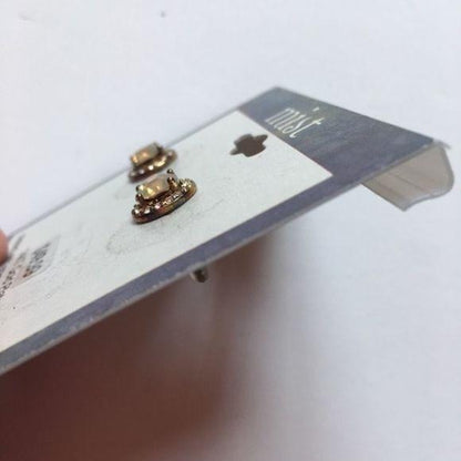 New Mist 14kt Gold Plate Swarovski Stud Earrings