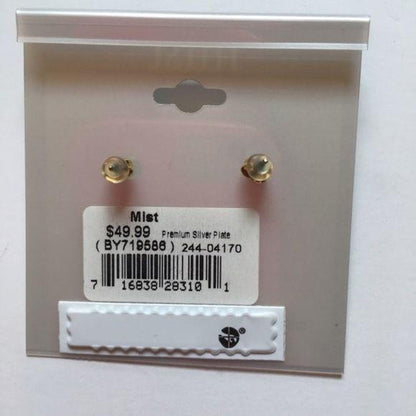 New Mist 14kt Gold Plate Swarovski Stud Earrings