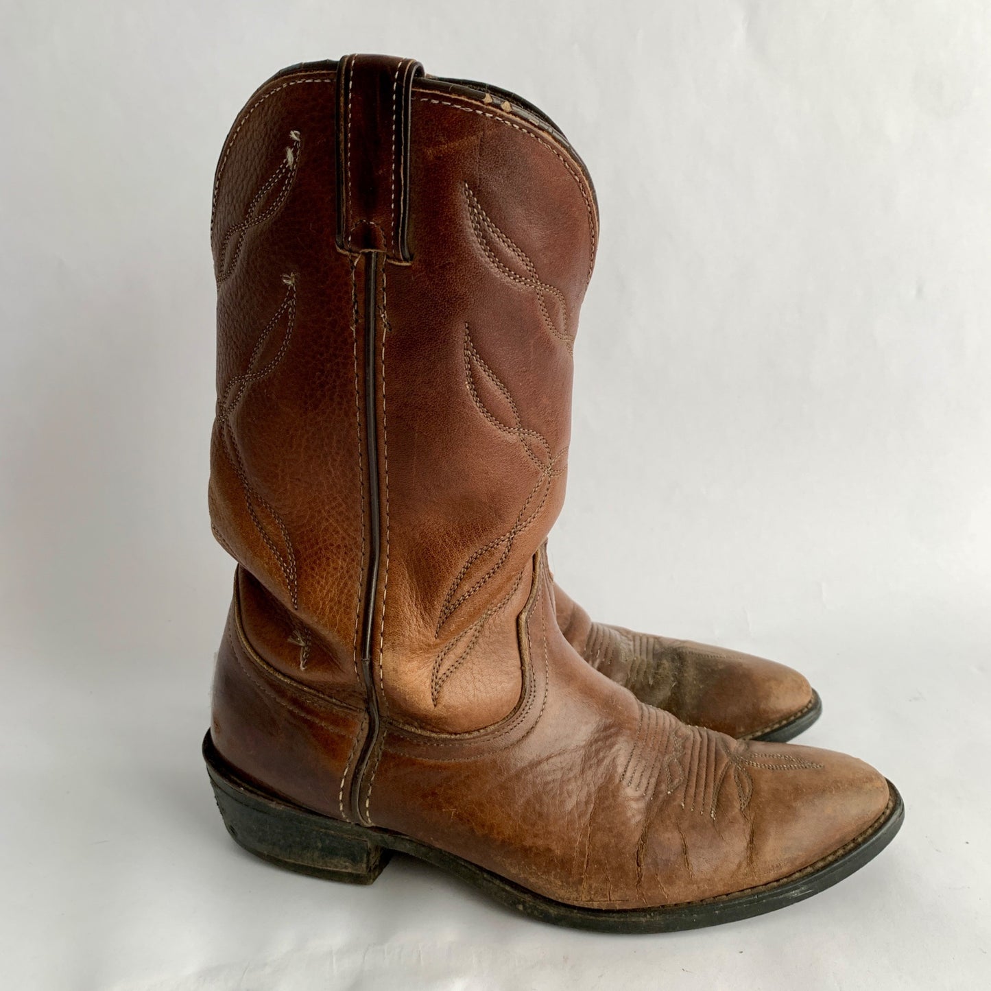 Avonite Men's Brown Cowboy Boots Vintage Size 9.5 EE Made in USA