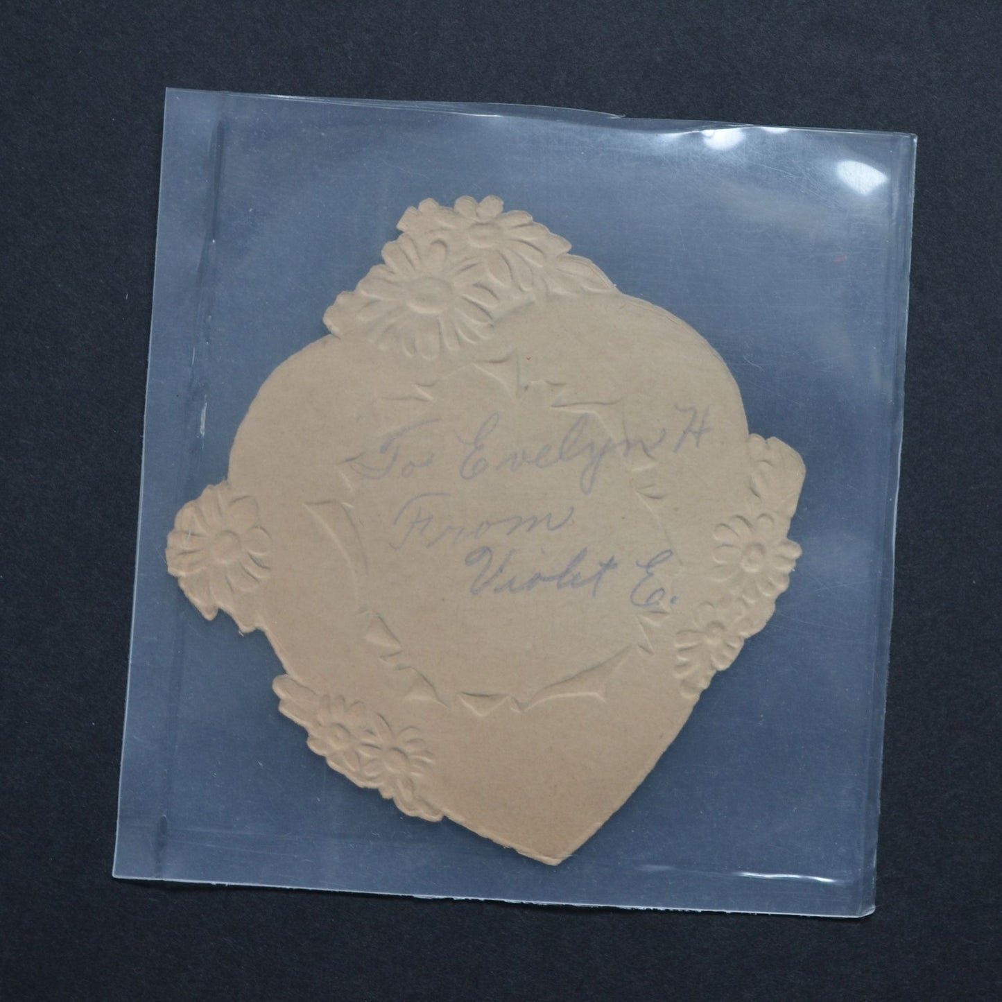 Antique Victorian Embossed Valentine Card Sincere Regards Girl Torn Heart