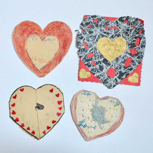1930s Vintage HANDMADE OOAK Valentine Cards Unique Lot #5