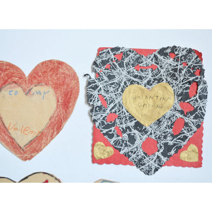 1930s Vintage HANDMADE OOAK Valentine Cards Unique Lot #5