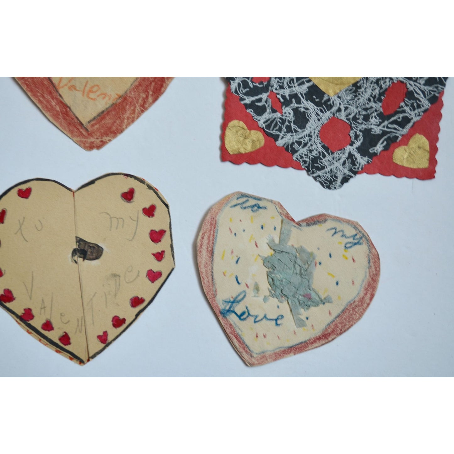 1930s Vintage HANDMADE OOAK Valentine Cards Unique Lot #5