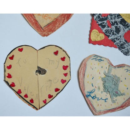 1930s Vintage HANDMADE OOAK Valentine Cards Unique Lot #5