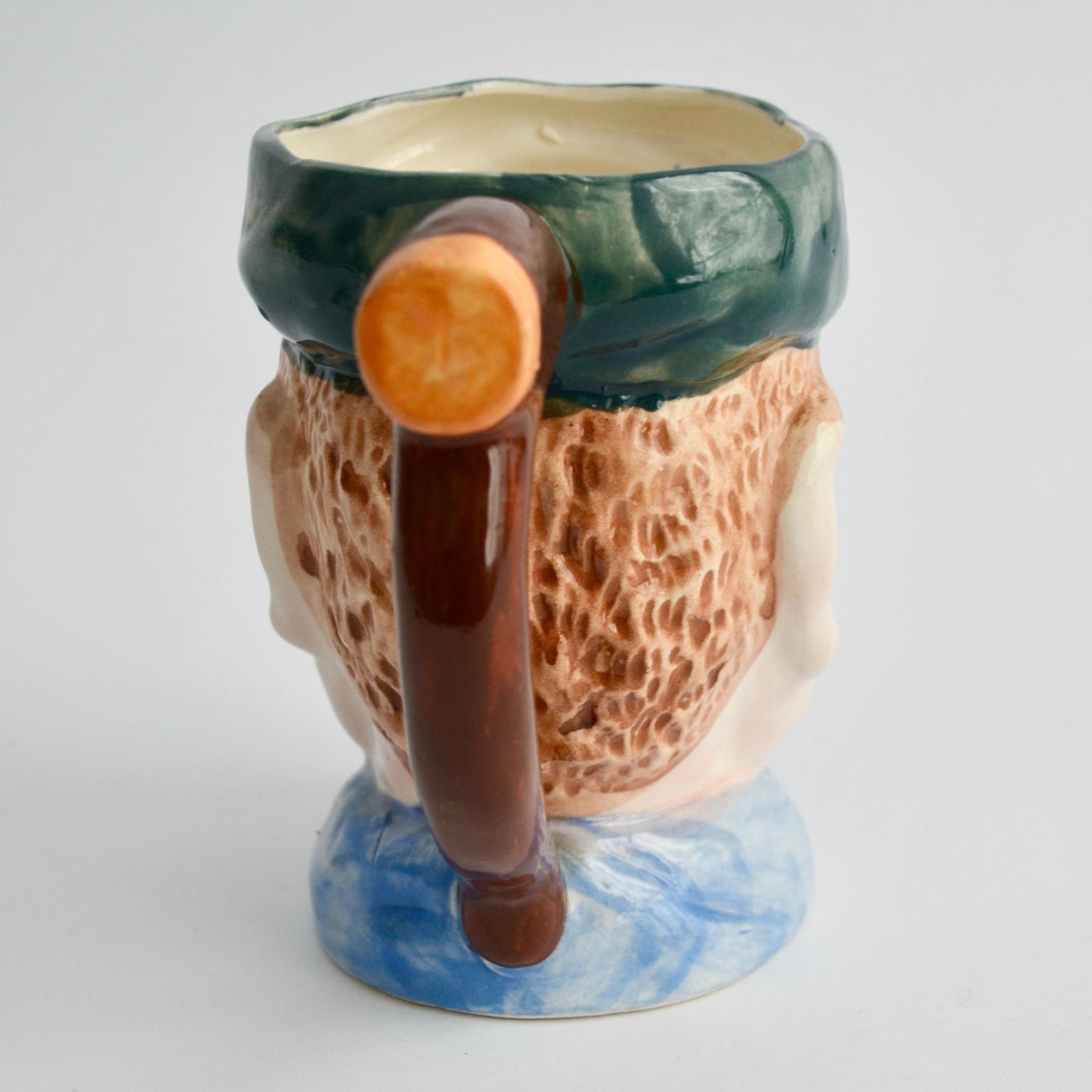 Vintage Japan Pirate Head Mug Face Stein Winking Eye Patch Ceramic 1950s