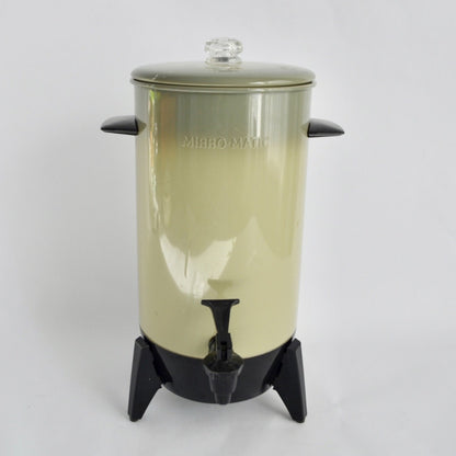 Mirro-Matic 22 Cup Aluminum Coffee Percolator Electric Avocado Green WORKS!