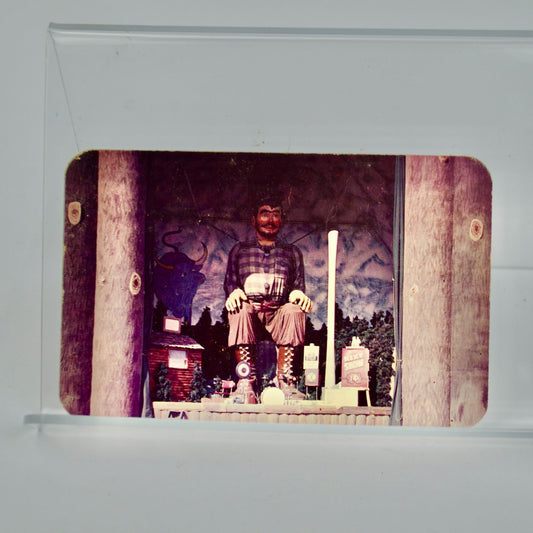 Vintage Paul Bunyan Postcard Color Dated 1952