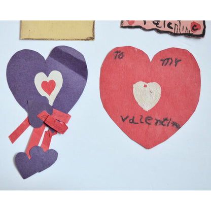 1930s Vintage HANDMADE OOAK Valentine Cards Unique Lot #4