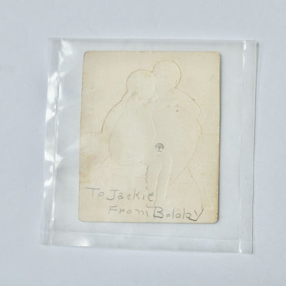 Vintage Valentine Card Come On Be My Heart Boy Girl Chair