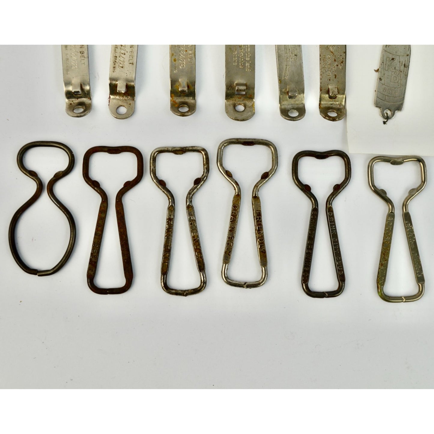 Lot 20 Vintage Beer Bottle Openers Grain Belt Pabst Blue Ribbon Hamm's Schmidt