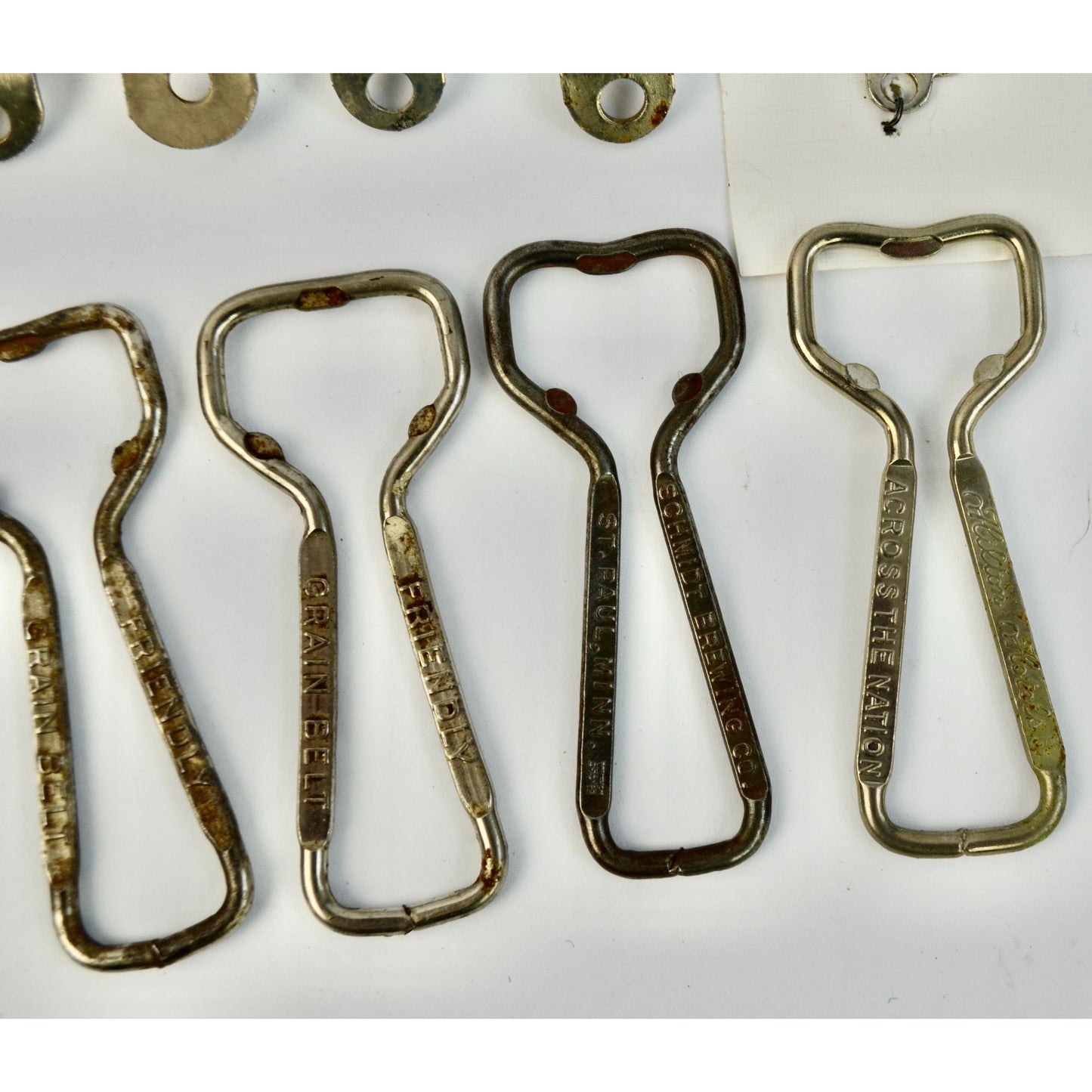 Lot 20 Vintage Beer Bottle Openers Grain Belt Pabst Blue Ribbon Hamm's Schmidt