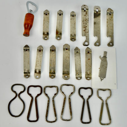 Lot 20 Vintage Beer Bottle Openers Grain Belt Pabst Blue Ribbon Hamm's Schmidt