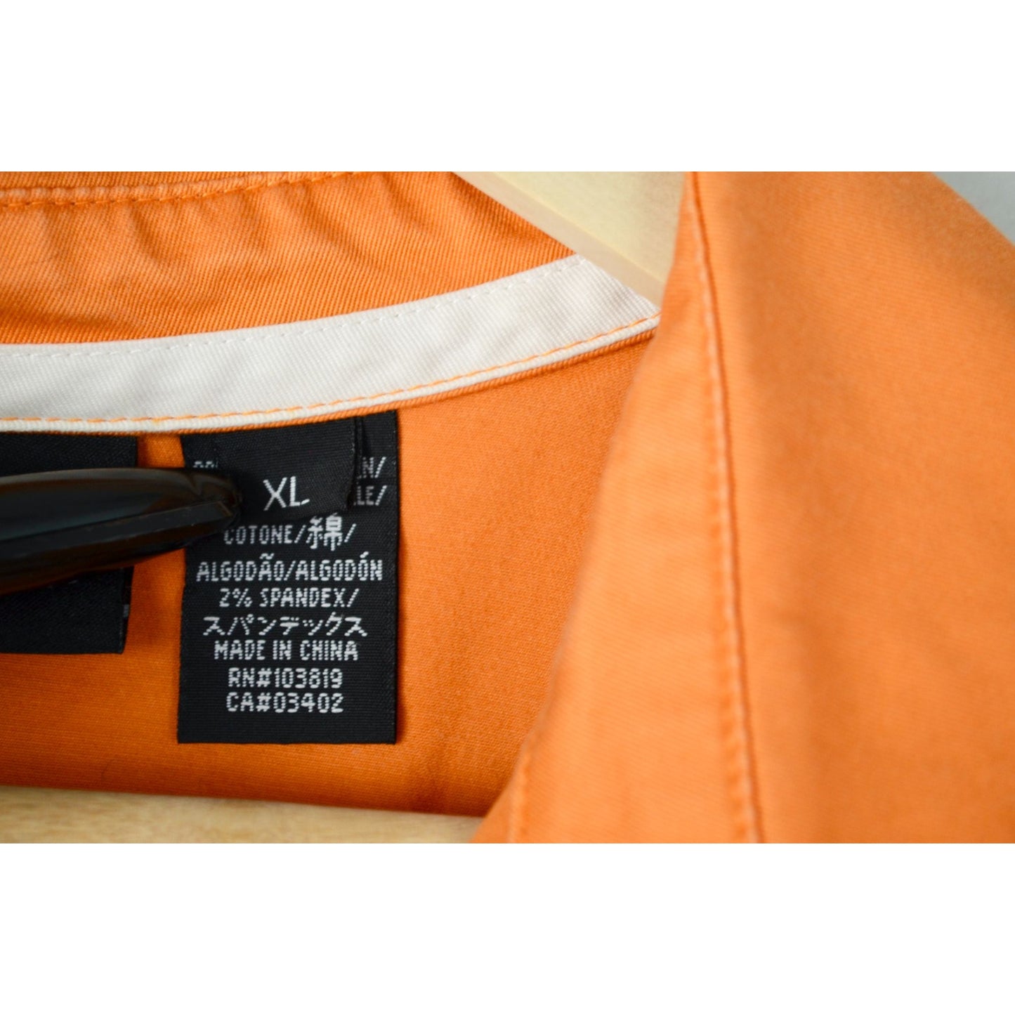 Harley Davidson Orange Black Women's Mechanic Shirt Embroidered XL