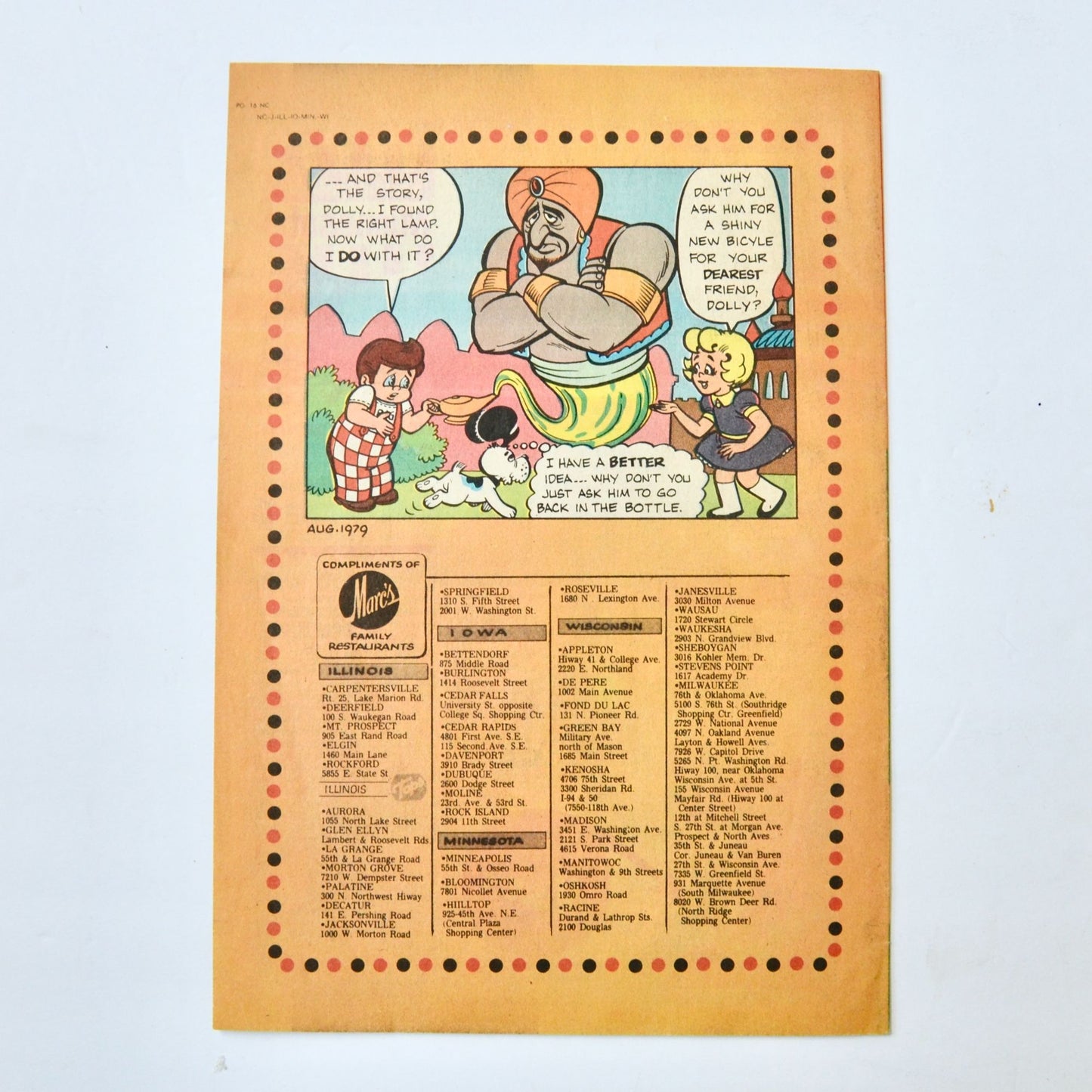Adventures of Big Boy # 268 Vintage Marc's Family Restaurants Comic