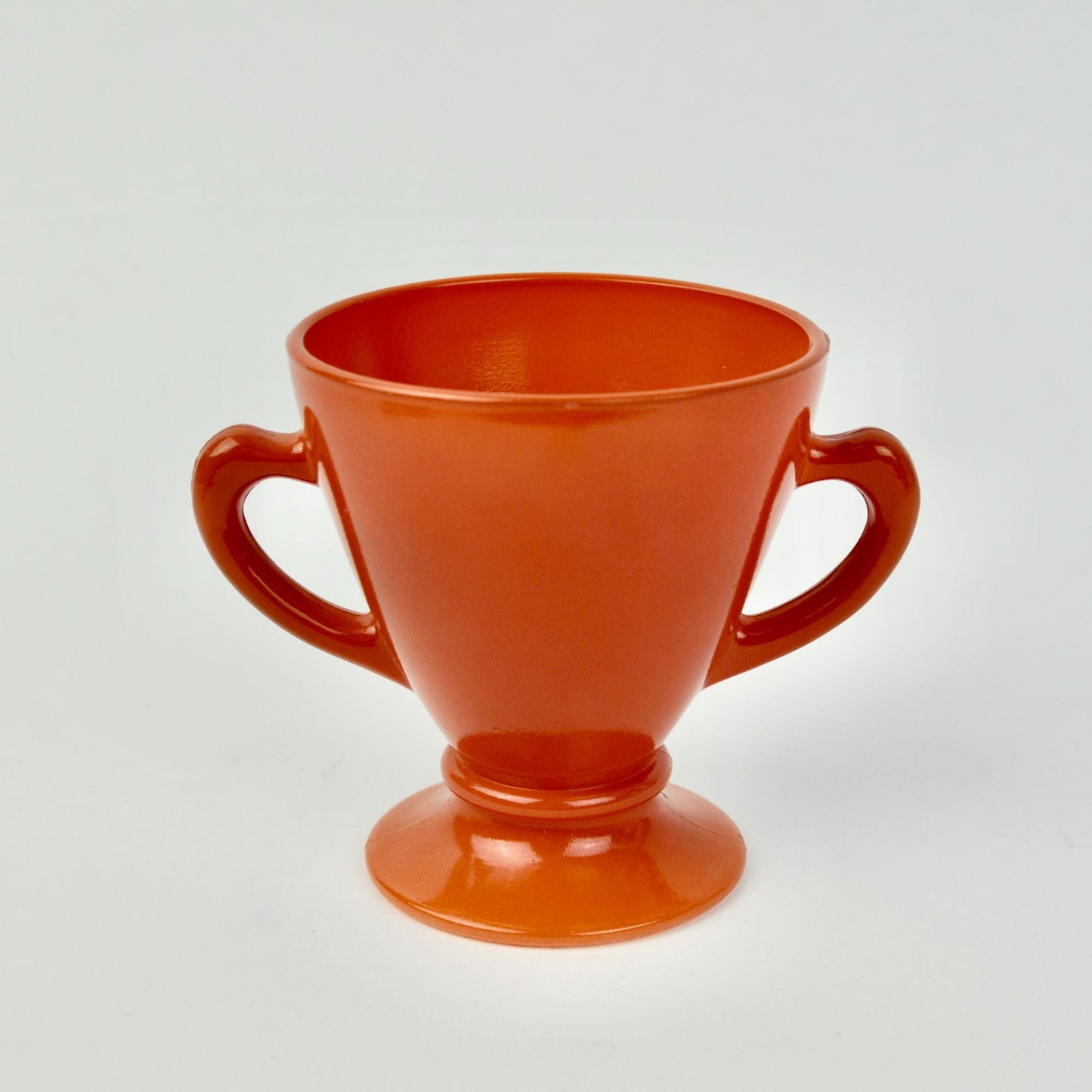 Hazel Atlas Ovide Rust Footed Sugar Bowl Vintage