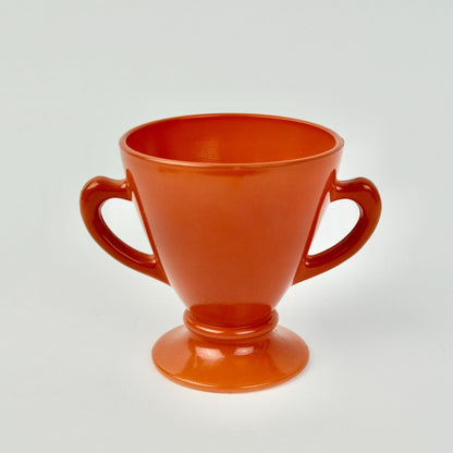Hazel Atlas Ovide Rust Footed Sugar Bowl Vintage