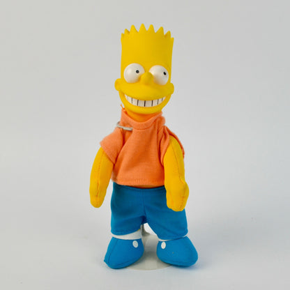Vintage Bart Simpson Plush Figurine 1990s 8.5" Tall Collectible With Orange Shirt & Blue Pants