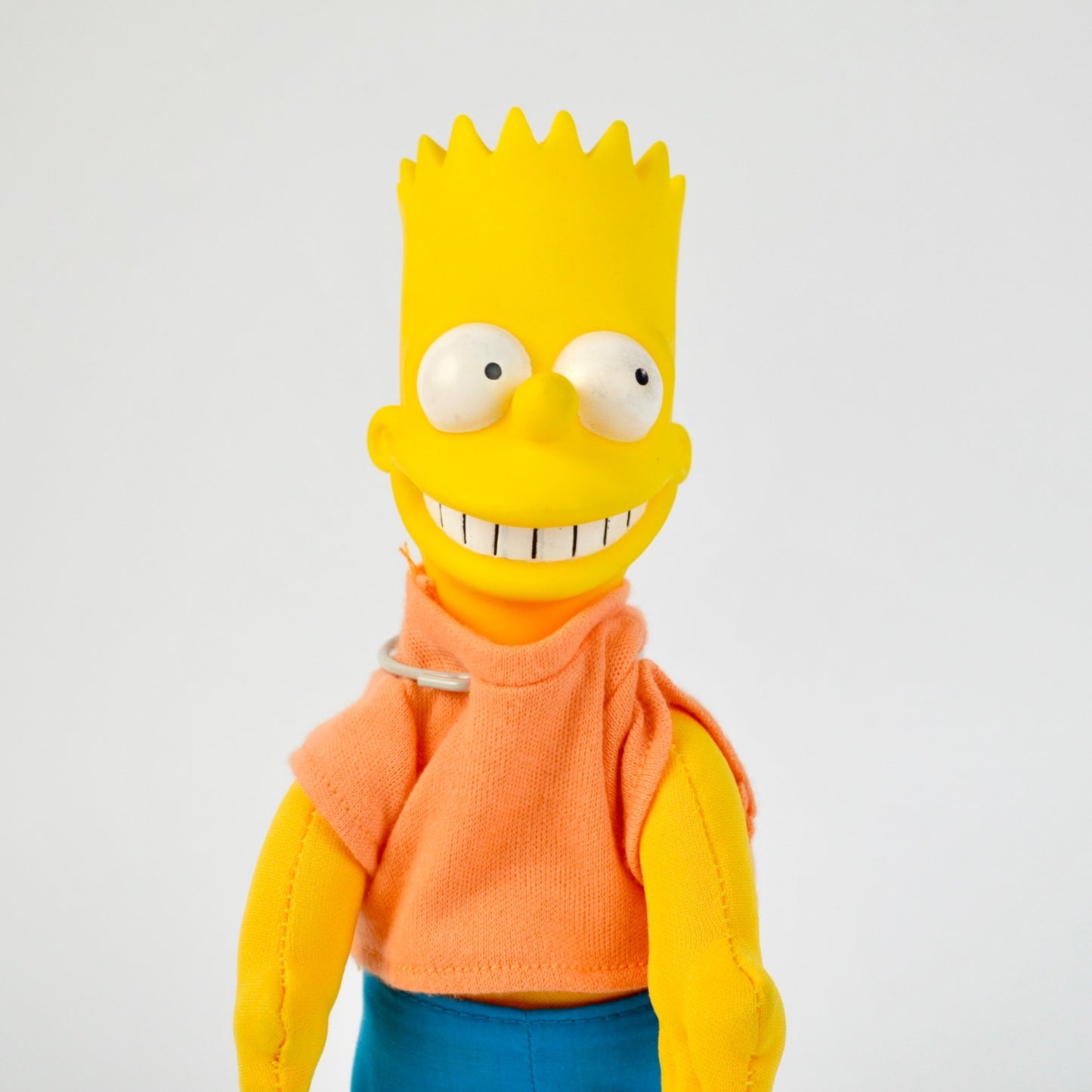 Vintage Bart Simpson Plush Figurine 1990s 8.5" Tall Collectible With Orange Shirt & Blue Pants