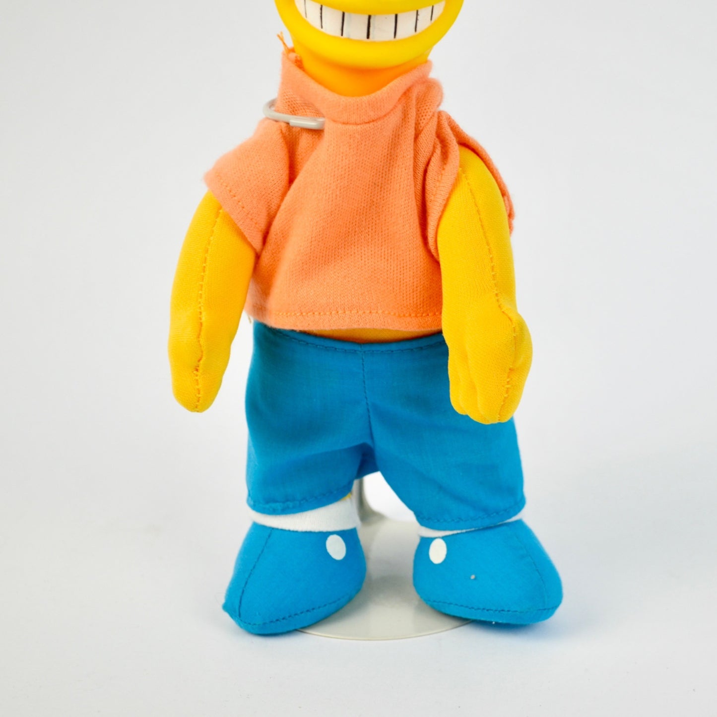 Vintage Bart Simpson Plush Figurine 1990s 8.5" Tall Collectible With Orange Shirt & Blue Pants