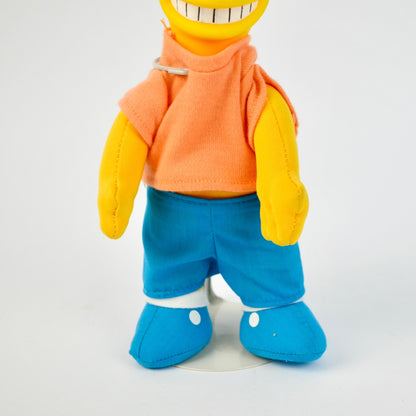 Vintage Bart Simpson Plush Figurine 1990s 8.5" Tall Collectible With Orange Shirt & Blue Pants
