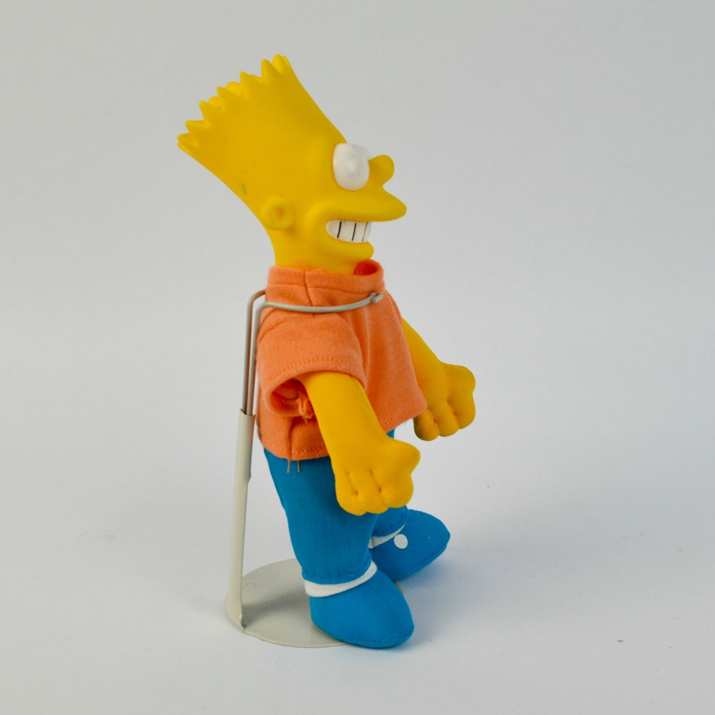 Vintage Bart Simpson Plush Figurine 1990s 8.5" Tall Collectible With Orange Shirt & Blue Pants